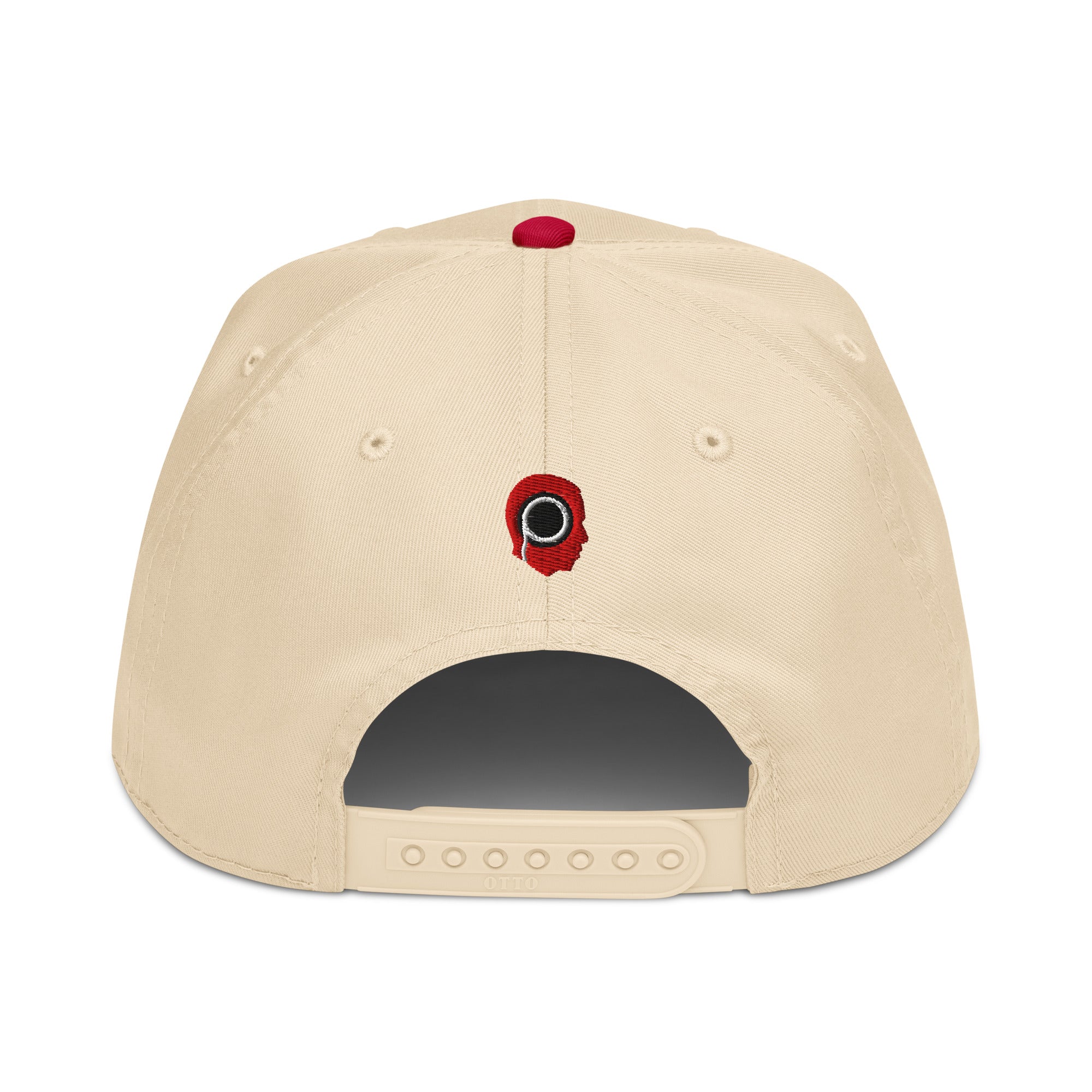 Red Phippa Squad snapback cap side profile, hip hop streetwear accessory