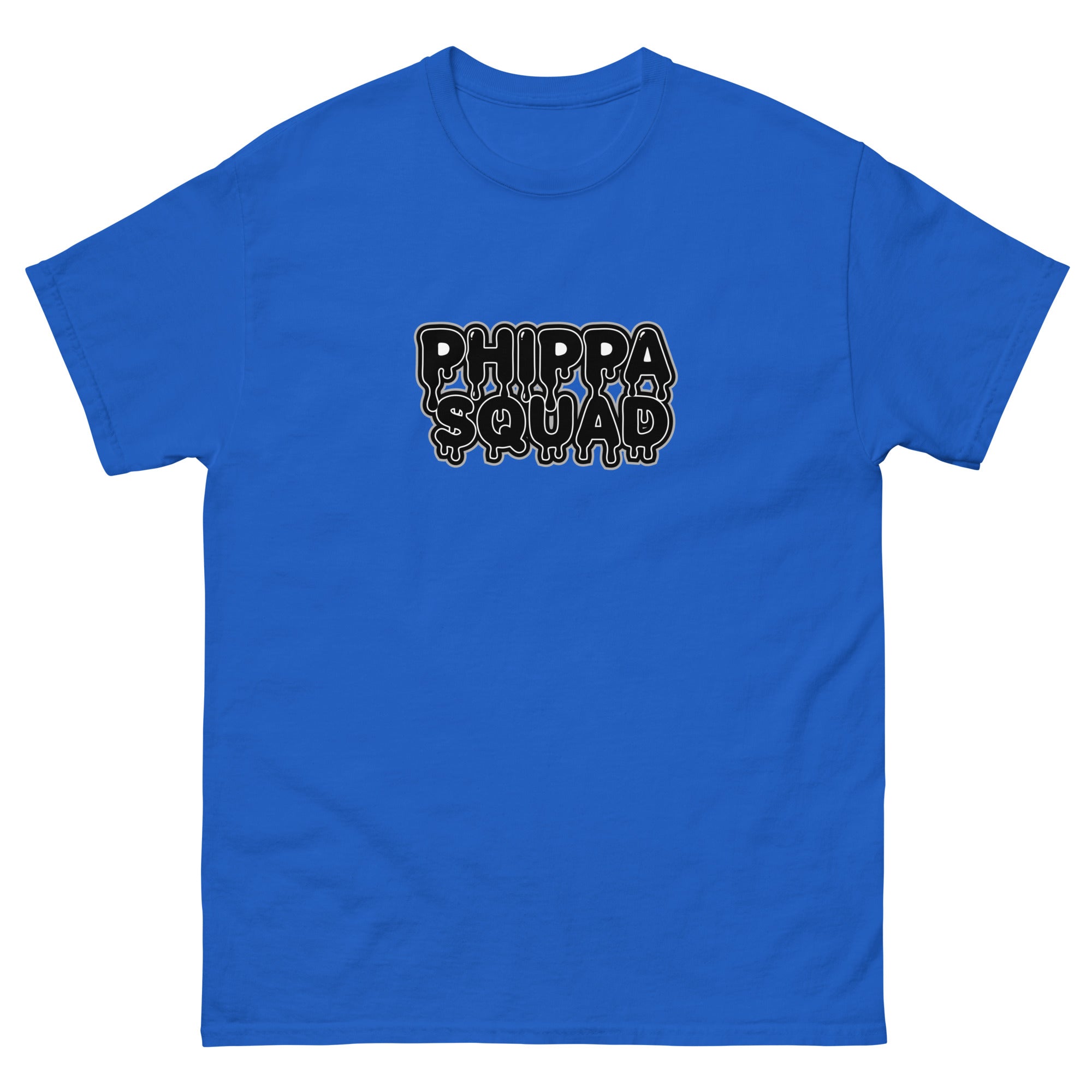 Royal Phippa Squad classic unisex tee front view, 100% cotton hip hop streetwear