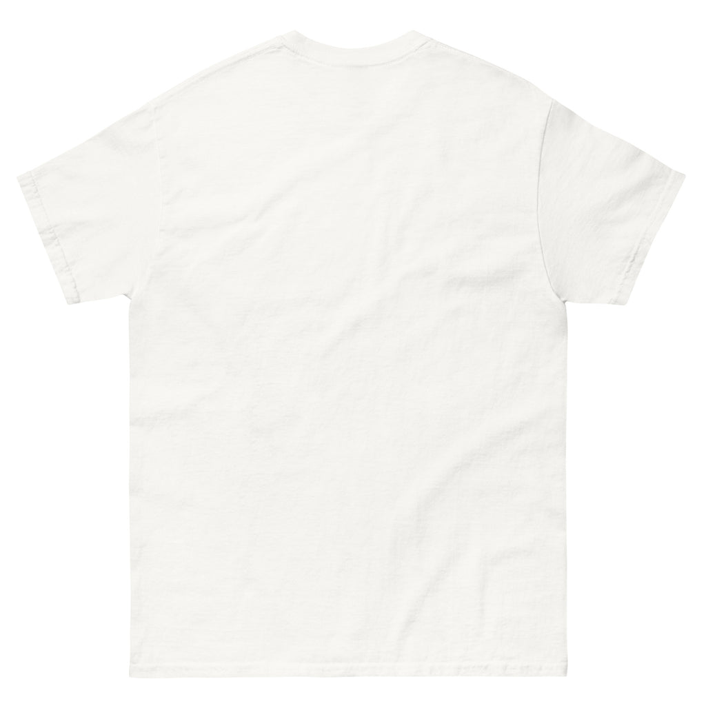 White Phippa Squad classic tee back view, unisex hip hop streetwear