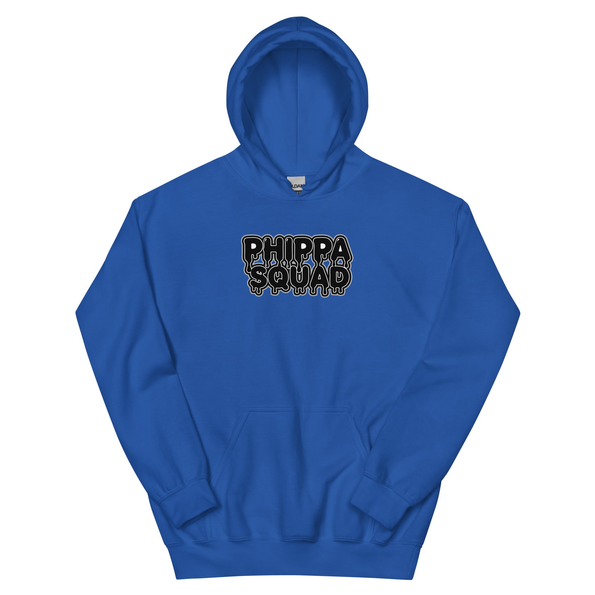 Royal Phippa Squad classic unisex hoodie front view, hip hop streetwear